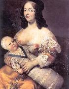 Charles Beaubrun Louis XIV et la Dame Longuet de La Giraudiere oil painting